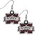 Mississippi State Bulldogs NCAA Team Logo Chrome Dangle Earrings