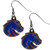 Boise State Broncos NCAA Team Logo Chrome Dangle Earrings