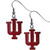 Indiana Hoosiers NCAA Team Logo Chrome Dangle Earrings