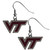 Virginia Tech Hokies NCAA Team Logo Chrome Dangle Earrings