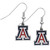 Arizona Wildcats NCAA Team Logo Chrome Dangle Earrings