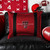 Texas Tech Red Raiders NCAA Red & Black Microfiber Pillow Sham - On a black couch in a football fan cave