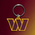 Washington Commanders NFL Rubber Logo Keychain - On a team color gradient background
