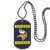 Minnesota Vikings Football 26 Inch Change Logo & Wordmark Tag Necklace