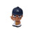 New York Yankees MLB 1" Mini Toy Pitcher Figure (White Jersey) - Front view in pitching pose showing Yankees logo on cap