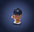 New York Yankees MLB 1" Mini Toy Pitcher Figure (White Jersey) - on a Yankees navy blue color gradient background