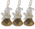 New Orleans Saints NFL Snowman Bell Ornament Set