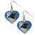 Carolina Panthers Heart Dangle Earrings