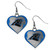 Carolina Panthers NFL Heart Dangle Earrings