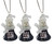 New York Giants NFL Snowman Bell Ornament Set