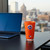 New York Mets MLB Orange 20 oz Insulated Tumbler - Sitting on an Office Desk