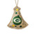 Green Bay Packers Football Tree Ornament - Double Sided Burlap with Team Logo