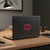 Atlanta Hawks NBA 4" Color Chrome Logo Emblem - In an office on the back of a laptop