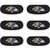 Baltimore Ravens Fan Eye Black Stickers (6-Count) - NFL Football Vinyl Face Strips
