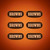 Cleveland Browns NFL Eye Black Sticker Tattoos - Browns Wordmark Logo - On Orange Background Cleveland Browns NFL Eye Black Sticker Tattoos - Browns Wordmark Logo - On Orange Background
