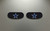 Dallas Cowboys NFL Football Eye Black Logo Face Decorations - Displayed on a silver color background