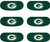 Green Bay Packers NFL Team Logo Eye Black Stickers 6ct