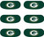 Green Bay Packers NFL Eye Black Strips (6 Count) - Vinyl Face Stickers