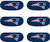 New England Patriots Eye Black Stickers 6ct