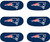 New England Patriots NFL Eye Black Stickers 6ct