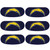 Los Angeles Chargers Team Logo Eye Black Strip Stickers 6ct