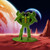 Acid Storm Transformers Figure - Displayed on an alien planet