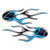 Carolina Panthers NFL Flame Graphic Decal Emblem Stickers
