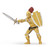 Knight -  Gold Armor - Toy Figure - Fantasy Figures