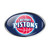 Detroit Pistons NBA Basketball Blue Chrome Logo & Wordmark Emblem