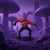 Toxin Spider-Man Marvel Mini Metal Figure - Displayed in a purple alien world