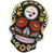 Pittsburgh Steelers Football Black & Gold Sugar Skull Logo Lapel Pin - Close Up