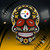 Pittsburgh Steelers Black & Gold Skull Logo Pin - Displayed on a gradient team colors football themed background