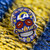 Los Angeles Rams NFL Sugar Skull Logo Pin - On a rams color turf background