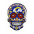 Los Angeles Rams NFL Sugar Skull Logo Pin - Front View Showing LA Logo