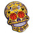 LA Lakers Basketball Sugar Skull Lapel Pin - Lakers Logo
