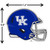 University Of Kentucky Football Helmet Vinyl Decal Sticker - Displays line schematic showings helmets size
