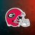 Georgia Bulldogs NCAA Helmet Large Decal Vinyl Sticker - on a Bulldogs Black and Red Color Gradient Background