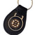 Boston Bruins NHL Black Leather Key Fob Keychain - Close Up