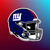 New York Giants NFL Large Helmet Decal Sticker - 7" Vinyl Graphic - on a giants red and blue color gradient background