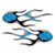 Detroit Lions NFL Flame Emblem Decals Graphic Set