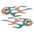 Miami Dolphins NFL Flame Emblem Decals