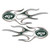 New York Jets NFL Flame Graphic Decals (2)