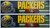 Green Bay Packers NFL Bumper Sticker Helmet Football Set