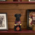 Washington Redskins Black Labrador Figurine Ornament Displayed on Shelf