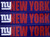New York Giants NFL Logo Wordmark Bumper Sticker Set - 3-Pack Vinyl Decals