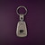 Kansas State Wildcats NCAA Brushed Metal Teardrop Keychain – Laser Etched Logo - On purple background