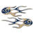 Los Angeles Rams NFL Flame Emblem Graphic Decal Set – Peel‑and‑Stick Team Logo Flame Graphics (5" x 2" Each)