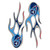 Tennessee Titans NFL Flame Emblem Decal Set – 2‑Piece Peel‑and‑Stick Graphics - Close Up