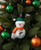 Miami Dolphins NFL 6'' Plush Snowman Hanging Ornament - Displayed hanging on a Christmas Tree