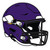 Minnesota Vikings NFL Purple Helmet Decal Sticker - Purple & Gold